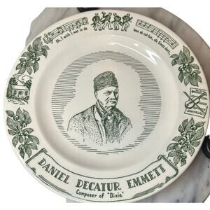 Daniel Decatur Emmett plate DIXIE Mt Vernon Ohio Kettlesprings Alliance OH